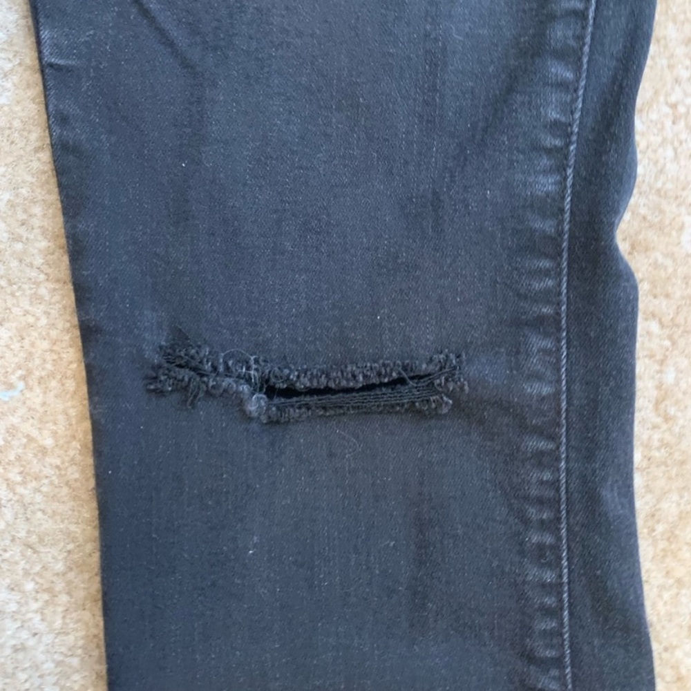 PAIGE verdugo ankle raw hem distressed black jeans - Picture 7 of 8